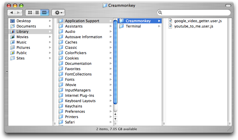 ~/Library/Application Support/Creammonkey/